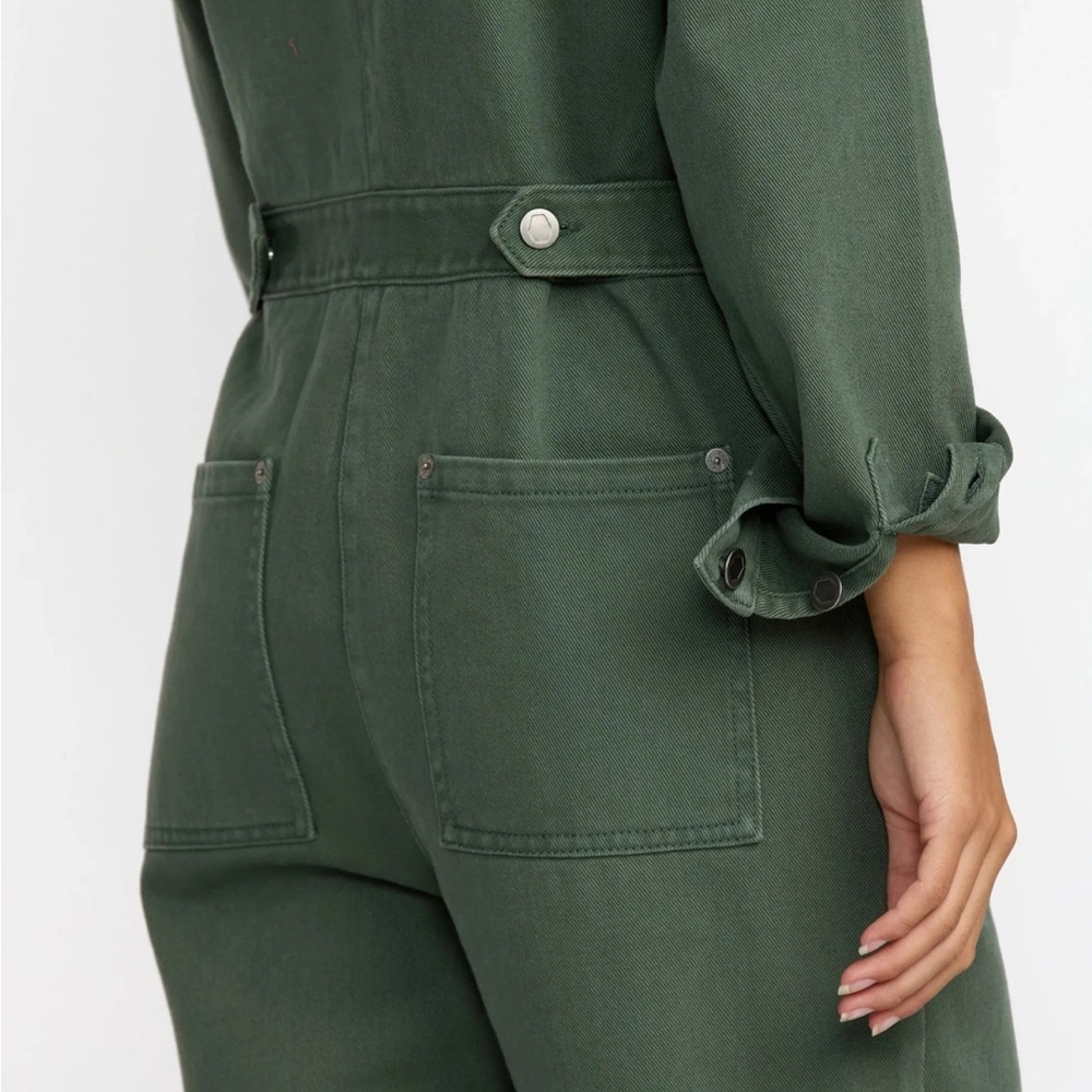 RVCA Green Button-Up Coverall jumpsuit - Picture 9 of 9